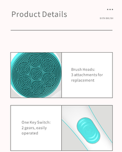 Электрическая пластиковая массажная щетка с длинной ручкой, вращающаяся, для душа, для спины и тела, губка-скраб, отшелушивающая щетка - Product Image 5