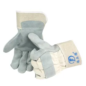 Supplier Wholesales The Factory's Best Heat Resistant Industrial Cow Split Leather Work Safety Gloves