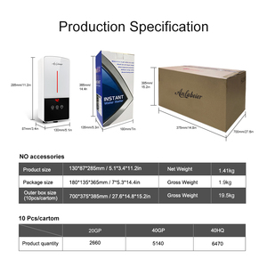 Chauffe-eau électrique instantané sans réservoir 5500W avec certificat CB, pour cuisine, montage mural - Product Image 2