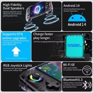Anbernic rg557 rg556 cầm tay trò chơi giao diện điều khiển 5.48 AMOLED HD màn hình Android 5500mAh Video <span class=keywords><strong>Player</strong></span> anbrenic chơi game giao diện điều khiển với các trò chơi - Product Image 4