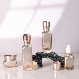 Logo imprimable or Rose 50ml 100ml 120ml bouteilles en verre plat finition mate pour lotion sérum parfum sprays pots de crème utilisation de perruque - Product Image 4