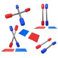Gladiator Jousting Yard Game Kit PVC Accessoires de combat gonflables pour enfants Garçons et filles Sports de plein air et divertissement