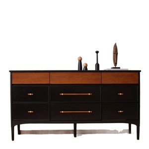 Nordic Modern Solid Wood <b>Chest</b> Of Drawers 180Cm Nine Drawer <b>Storage</b> Cabinet For Living Room Bedroom Dining Room Retro Style - Product Image 4