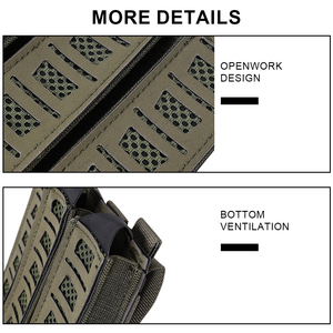 Bolsa Táctica Rápida para Cargadores con Sistema Molle, Correas Elásticas de Retención para Chaleco de Caza y Plataforma de Pecho con Tecnología de Gancho y Bucle - Product Image 6