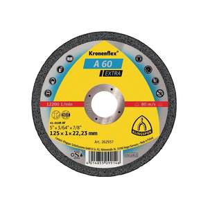 KLINGSPOR Disco de corte A 60 extra dm125x1mm diámetro recto de acero inoxidable 22,23mm - Product Image 1