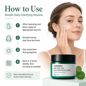 Crema Facial Milagrosa con Ácido Hialurónico, AHA, BHA y PHA, Exfoliante Suave, Hidratante y Clarificante con Árbol de Té para Uso Diario - Product Image 4