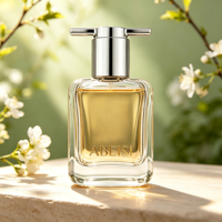 Flacon de parfum pour homme personnalisé, noir, luxe, 50 ml, flacon en verre vide pour parfum, emballage avec boîte
