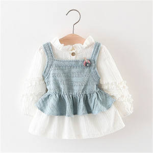 Vestidos de Princesa de Manga Larga Color Rosa con Estampado de Primavera para Niñas, Disfraces de Boda para Niños, Venta al por Mayor - Product Image 3