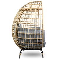 Silla de mimbre para interiores y exteriores, sofá de mimbre de lujo para Patio, duradero, con relleno suave, venta al por mayor