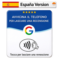 Cartes de commentaires Google NFC DERATEK pour restaurants et cafés - Plaques acryliques miniatures étanches - Étiquettes NFC en acrylique