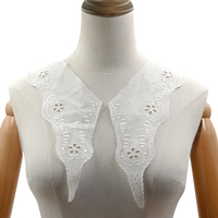 Dantel şifon alt kumaş nakış yaka aksesuarları polyester iplik boş delikli simetrik omuz bebek yaka