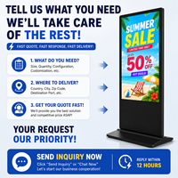 Pantalla Digital Interactiva Vertical para Interiores, Kiosco LCD con Soporte de Piso, Pantallas Táctiles Totem con SDK para Publicidad