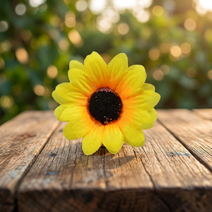 Handmade Modern Small Silk Sunflower <b>Artificial</b> <b>Flower</b> Heads for Valentine's Day Wedding Decoration DIY - Product Image 2