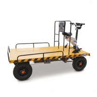 Carro de Plataforma Eléctrico de 4 Ruedas para Transporte de Materiales Pesados en Obras de Construcción y Granjas