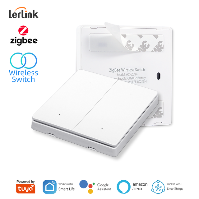 Smart Home Automation Battery Powered Zigbee Tuya Smart Wireless Scene Switch With 4 Push Button