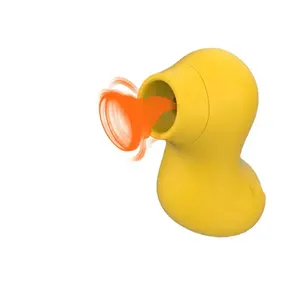 Bonito como pato Mini sexo fácil carregando chupando otário Clitóris Estimulador Mamilo Vibrador Anal Vaginal com 7 configurações de sucção