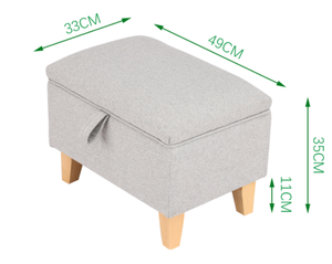 <span class=keywords><strong>Sgabello</strong></span> da Cocktail in Tessuto Grigio Scuro 49x49x35cm, Design Moderno ed Elegante, Comodo Pouf Pieghevole e Regolabile in <span class=keywords><strong>Altezza</strong></span> per Appartamenti - Product Image 1