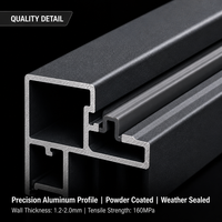 Fenêtre coulissante en aluminium avec moustiquaire intégrée, double vitrage, anti-insectes, économie d'énergie, insonorisée, vente en gros directe d'usine
