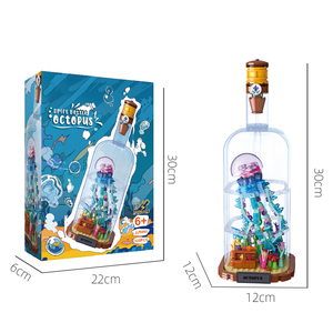 Set di Costruzioni 325 Pezzi Polpo in Bottiglia Galleggiante con Luce Notturna LED, Giocattolo STEM per Bambini, Decorazione Casa, Regalo - Product Image 2