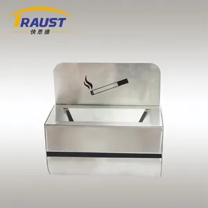 Traust Wall Mounted Small Minimalist Cleaner Clear Recycled Waste Trash Garbage Receptacle Cigarette Ashtray Can Ash Bin