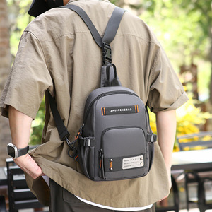 Sac à dos unisexe professionnel en nylon imperméable avec bandoulière arquée et fermeture éclair pour ordinateur portable – Vente en gros - Product Image 4