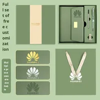 Ensemble de carnet de notes de style bureau en similicuir A5, coffret cadeau, logo personnalisé, clé USB, journal pour cadeaux d'entreprise, souvenirs