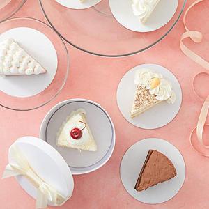 מותאם אישית לוגו לבן מאפה מאפיית בסיס מיני חד פעמי עגול עוגת לוח נייר מגש - Product Image 2