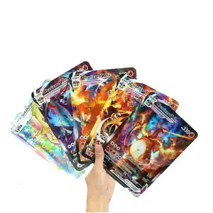 Wholesale Pokemones Cards Box Spain 30pcs Rare Laser Flash Big Size Anime Card Board Game Collectible Toys for Kids