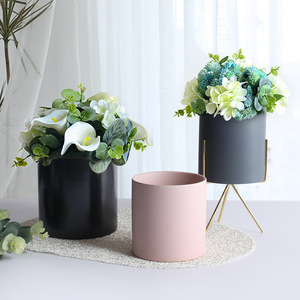 <span class=keywords><strong>Pot</strong></span> de fleur en céramique de style européen émaillé plateau de plantes vertes circulaire créatif utilisation de jardin intérieur ensemble de maison personnalisé simple - Product Image 2