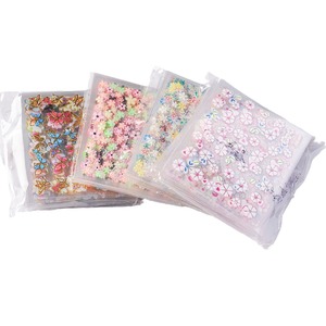 Nuovi adesivi per unghie con fiori colorati da 30 pz/set graziosi decorazioni per Nail Art con cursore adesivi 3D accessori per Manicure - Product Image 6