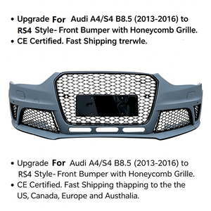 Kits de pare-chocs avant pour <span class=keywords><strong>Audi</strong></span> A4 S4 B8.5, style <span class=keywords><strong>RS4</strong></span>, avec calandre noire, pour <span class=keywords><strong>Audi</strong></span> A4 S4 B8.5 2013 2014 2015 2016 - Product Image 2