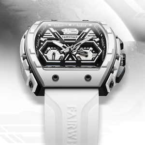 Montre à quartz pour homme, chronographe, boîtier en résine, cadran lumineux, montre de sport étanche - Product Image 1