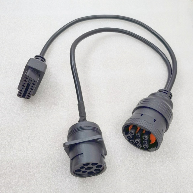 J1939 Type 1 to OBD2 Y-Cable 24AWG for Automotive Vehicle Diagnostics PVC Insulated Data Communication