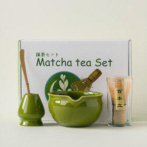 BAMBUS toptan özel japon yeşil töreni Matcha çayı çırpma kase ile Set - Product Image 4