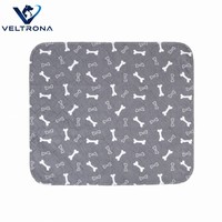 Tapis d'entraînement matelassé absorbant pour animaux de compagnie, motif os, anti-fuite, coins arrondis, plusieurs tailles de 30x30 à 80x90 cm