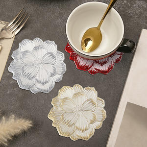 Manteles Individuales de PVC Dorado Rosa Calado de Lujo <span class=keywords><strong>y</strong></span> <span class=keywords><strong>Vajilla</strong></span> <span class=keywords><strong>para</strong></span> Mesa de Comedor - Product Image 2