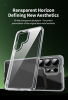 Coque de téléphone portable transparente antichoc en TPU souple et acrylique brillant, style urbain, pour S26 Ultra (3 couleurs disponibles)