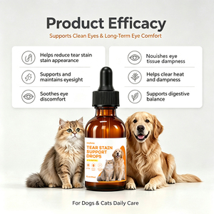 Waylemo Gouttes <span class=keywords><strong>de</strong></span> Soin Anti-Traces <span class=keywords><strong>de</strong></span> Larmes pour Chats et Chiens avec Probiotiques, Régulent la Digestion et Préviennent les Taches Répétitives 60ml - Product Image 4