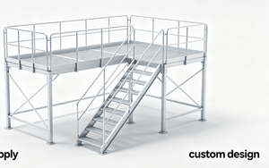 Custom Heavy Duty Steel Mezzanine Floor Platform for Warehouse Storage Expansion - Product Image 6