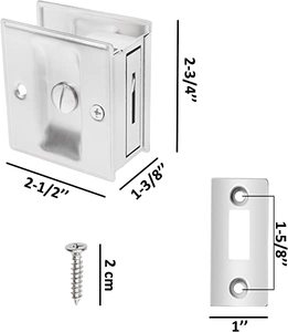 Serrure de porte de poche Serrure à crochet cachée en usine Poignée de traction invisible encastrée et encastrée Serrure de sécurité pour porte coulissante carrée - Product Image 5
