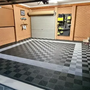 Campione gratuito di piastrelle per pavimento Garage 18mm Click PVC plastica 400*400*18mm tavole in vinile di lusso SPC pavimenti