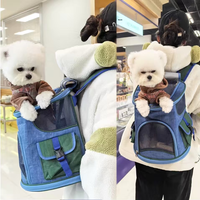 Sac à dos de transport professionnel pour chat en gros avec couvercle en maille respirante en nid d'abeille, grand espace pour chats corpulents, emballage plat, faible MOQ