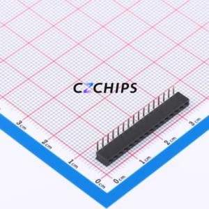 XDM200-1-16-W-4.3-G0 Pin Socket Bent Lead Through Hole,P=2mm Connector 1x16P 2mm Square Hole Right Angle Insert - Product Image 1