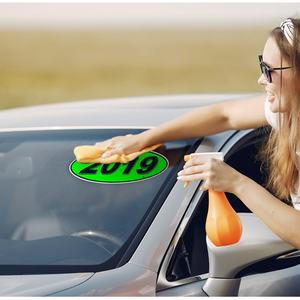 Autocollants de fenêtre de <span class=keywords><strong>concessionnaire</strong></span> automobile pour modèle ovale, autocollants de pare-brise ovale pour modèle Versa, couleur vert chartreuse - Product Image 6