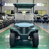 Voiture de golf électrique CAMP 72v avec batterie au lithium, alimentée par énergie solaire, avec 6 sièges de luxe pour les terrains de golf et l'usage personnel