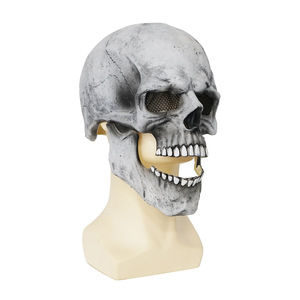 Accessoires d'horreur en latex réalistes-<span class=keywords><strong>Masque</strong></span> de crâne à bouche mobile <span class=keywords><strong>pour</strong></span> les décorations de fête d'Halloween <span class=keywords><strong>Maison</strong></span> hantée Couverture de casque d'Halloween - Product Image 5