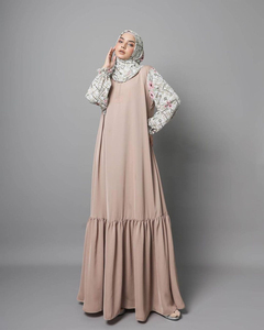 Vestido tradicional musulmán Abaya de seda <span class=keywords><strong>Medina</strong></span> con Hijab Match Servicio OEM Abaya personalizado Abaya de seda - Product Image 1