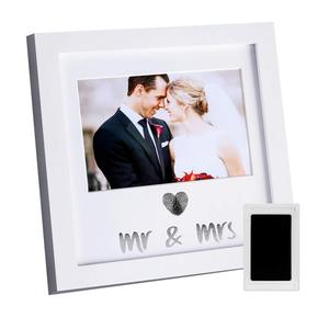 Cadre à empreintes de doigts en bois blanc moderne 2026 avec serrure anti-poussière et fixation murale pour la liste de mariage et les jeunes mariés - Product Image 2