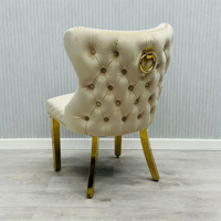 Chaise de salle à manger moderne en tissu avec pieds en acier inoxydable, durable, pour café, cuisine, restaurant