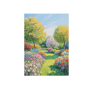 Pintura al óleo pintada a mano, estilo impresionista del jardín de Monet, arte paisajístico para decoración de pared de sala de estar, sin marco - Product Image 5